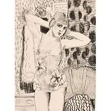 Walt Kuhn, Dressing Room, c. 1928, lithograph on paper
