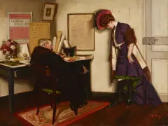 Jacques Wély, Le règlement, oil on canvas