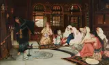 John William Waterhouse, Ra, Ri, Consulting the oracle, oil on canvas
