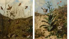 Eugène Fromentin, Etude faite sur nature (a pair), both oil on canvas