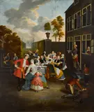 Jacob Bernaert, The feast, oil on canvas