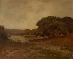 Amédée Joullin, A marsh landscape, oil on canvas