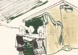 Neo Rauch, Ohne Titel, 2007, Tuschestift und Kreide auf Papier