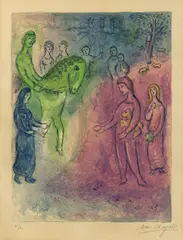 Arrivée de Dionysophane by Marc Chagall, 1961, Farblithographie auf Arches-Velin, sold Nov 2012