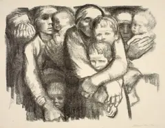 Mütter by Käthe Kollwitz, 1919, Lithographie auf dünnem Japanbütten, sold Nov 2011