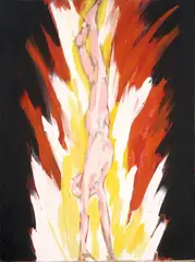 Stürzender Engel by Salomé, 1982, Acryl auf Nessel, sold Nov 2011