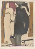 Horst Janssen, Ohne Titel (for amnesty international), 1969, Farbkreide, Buntstift und Bleistift auf Bütten, auf Karton