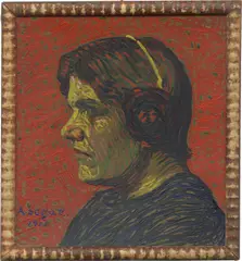 Arthur Segal, Porträt Emmy Nienburg, 1910, Öl auf Karton