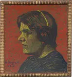Arthur Segal, Porträt Emmy Nienburg, 1910, Öl auf Karton