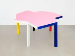 Imi Knoebel, Tisch, 1987, Holz, farbig gefasst