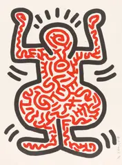 Keith Haring, Ludo I, 1985, Farblithografie auf Arches-Velin
