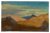 Bei Civitella by Johann Heinrich Schilbach, Öl auf Papier auf Karton, sold Nov 2016