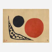 Alexander Calder, Moon tapestry, 1974-75, hand-woven maguey fiber