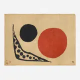 Moon tapestry by Alexander Calder, 1974-75, hand-woven maguey fiber, sold Feb 2024