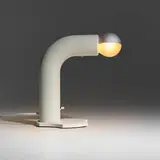 Gino Sarfatti, Table lamp, model 523, c. 1964, crackle-lacquered metal, chrome-plated steel