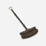 Jacques Adnet, Broom, c. 1955, leather, brass, painted wood