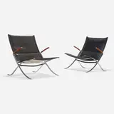 Preben Fabricius and Jørgen Kastholm, X-chairs model FK-82, pair