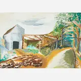 Ossip Zadkine, Untitled (Barn)