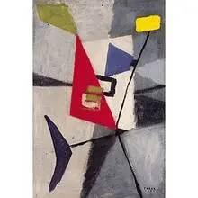 Untitled by Robert Bruce Tague, 1947, oil on canvas, sold Dec 2000