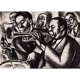 Sam Swerdloff, Swingband, c. 1938, lithograph on paper
