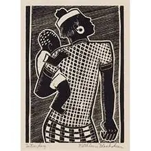 Kathleen Blackshear, Saturday, 1937, linocut on paper
