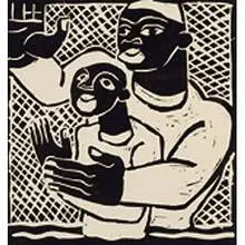 Kathleen Blackshear, Baptism, 1937, linocut on paper