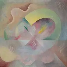 Untitled (Abstraction) by Medard Klein, 1941, oil on canvas, sold Dec 2000