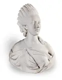 Augustin Pajou, carved white marble bust of Madam du Barry, marble