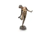 Annibale De Lotto, patinated bronze figure of a boy with a crab, patinated bronze