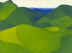Albrecht Schnider, Landschaft, 1999, Öl auf Leinwand