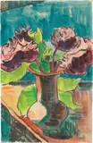 Karl Schmidt-Rottluff, Vase mit Dahlien