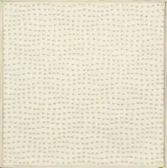 Rudolf Kämmer, Weiße Kugelstruktur „Nr. 2, 1962, Reliefbild auf Hartfaser. Im Künstlerrahmen