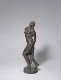 Gerhard Schliepstein, Stehender weiblicher Akt, Bronze mit dunkelbrauner Patina