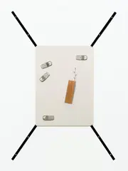 Helen Marten, Rustic´s Ransom (pearl grey), 2011, Acrylstein, 4 Nokia-Mobiltelefone, Holz, Zweig und pulverbeschichteter Stahl