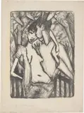 Otto Mueller, Zigeuner-Liebespaar 2, 1921, Lithografie auf dünnem Japan