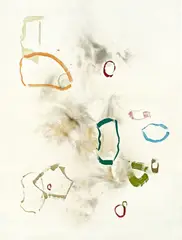 John Cage, The Missing Stone, 1989, Aquatinta und Ruß auf Velin