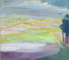 Carl Lohse, Landschaft (Bischofswerda?), Um 1920, Öl auf Leinwand