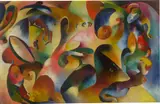 Curt Ehrhardt, Orchideen, 1920, Öl auf Pappe