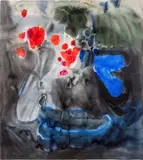 Herbert Brandl, Ohne Titel, 1993, Aquarell und Grafit auf Velin