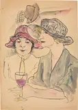 Rudolf Schlichter, Im Café“ (Verona-Diele)