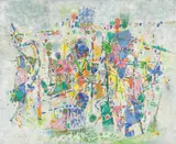 Heinz Trökes, Für Große und Kleine, 1956, Öl auf Leinwand
