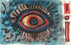 A. R. Penck, Auge (hinter TM), 1989, Aquarell und Gouache auf Velin
