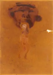 Rosemarie Trockel, Ohne Titel, 1984, Gouache und Bleistift auf ölgetränktem Papier