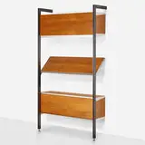 CSS (Comprehensive Shelving System) by George Nelson & Associates, 1959, walnut, enameled and brushed aluminum, sold Feb 2024