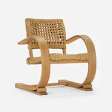 Adrian Audoux and Frida Minet, Armchair, c. 1945, maple, rope