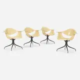 Swag Leg chairs model MAF, set of four by George Nelson & Associates, 1954 / 1958, fiberglass, enameled steel, sold Feb 2024