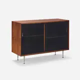 Craig Ellwood, Custom cabinet from the Ellwood Residence, Los Angeles, c. 1955, rosewood, glass, aluminum