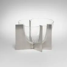 Carlo Nason, Vase, model S509, c. 1969, blown glass, stainless steel