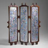 Bud Tullis, Screen, c. 1995, wenge, woven aluminum, sapele
