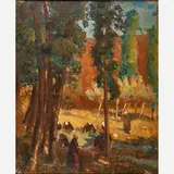 Lucien Abrams, Paysage Avec Dames
